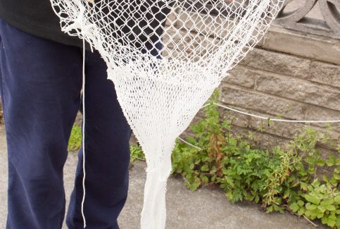 Model of a shrimping net