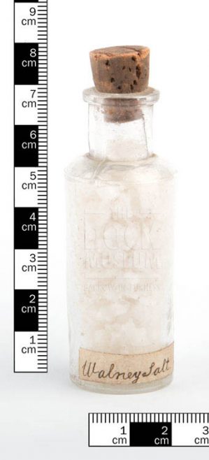 Salt bottle with label Walney Salt